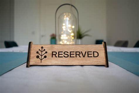 Large Custom Reserved Signs Restaurant Ware Wood Table Sign for Bars ...