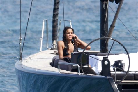 Michelle Rodriguez Bikini Candids On The Boat In Sardinia June 2014