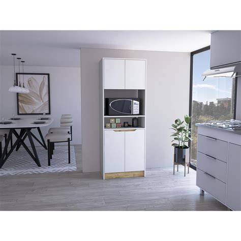 Mueble Microondas Alto Soler Puertas Blanco Sodimac Falabella