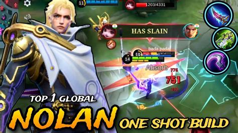 Nolan Best One Shot High Damage Build Top Global No 1 Nolan Gameplay