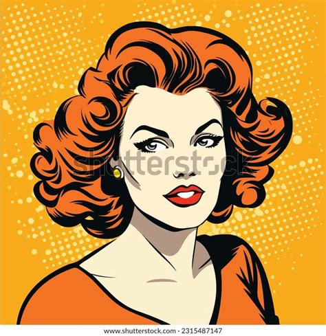 Pop Art Pinup Girl Retro Color Stock Vector Royalty Free 2315487147