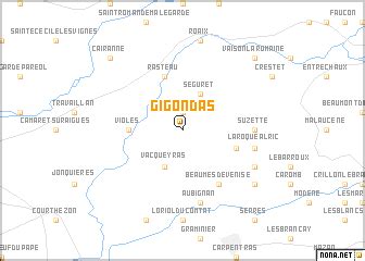 Gigondas (France) map - nona.net