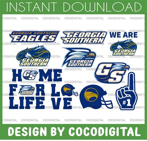 11 Files Georgia Southern Eagles Football SVG, football svg, - Inspire ...