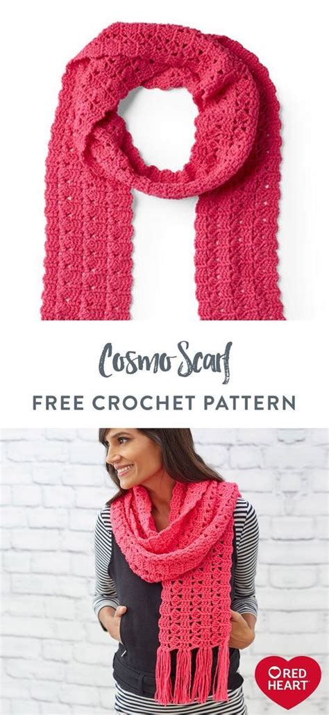 Free Beginner Red Heart Cosmo Scarf Crochet Pattern Yarnspirations