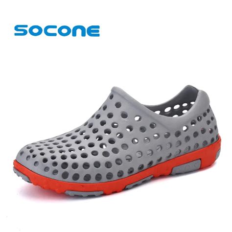 Socone 2019 Slip On sandały na zewnątrz męskie buty basen Aqua buty do