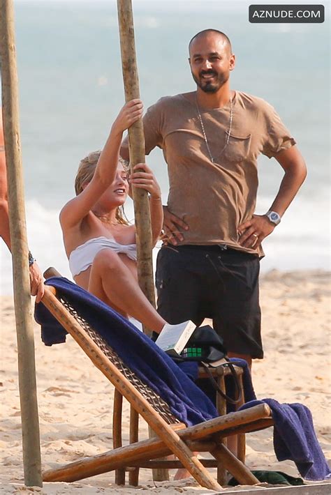 Elsa Hosk Wearing A Hot White Bikini At The Beach In Brazil AZNude