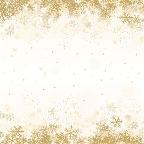 Snow Falling With Golden Snowflakes Border Snowfall Winter