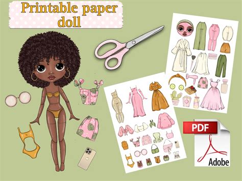 Printable Paper Doll Blythe With Clothes Digital Pdf Instant Download