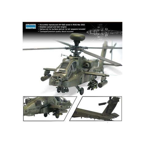 Plastic Helicopter Model AH 64D Block II Apache 1 72 Scientific MHD