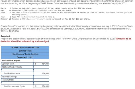 Solved Power Drive Corporation Designs And Produces A Line Chegg