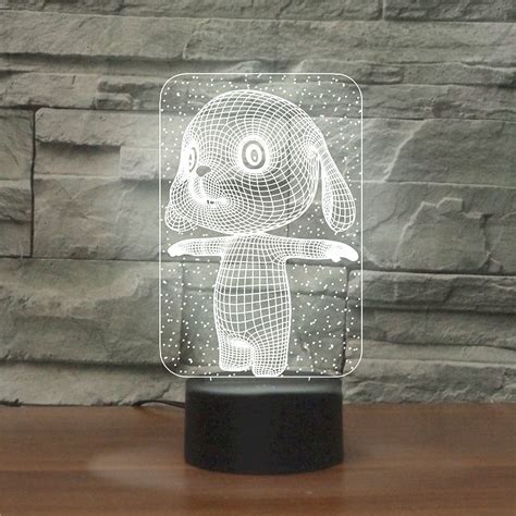 Black Base Creative 3D LED Decorative Night Light USB With Touch