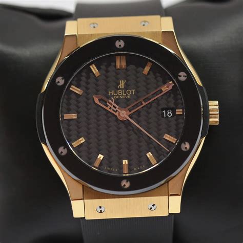 Hublot Classic Fusion 18ct 0750 Rose Gold 45mm Case Ceramic Bezel