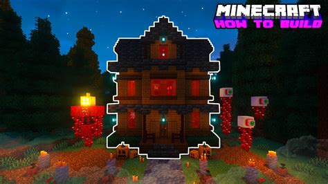 Minecraft Halloween How To Build A Haunted House Tutorial Youtube