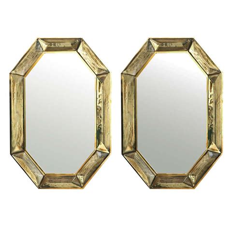 Bespoke Octagon Emerald Green Murano Glass Mirror In Stock At 1stdibs