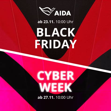 AIDA Black Friday Cyber Week 2023 AIDA Mein Schiff MSC Costa Und