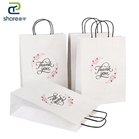 China Cheap White Paper Bags with Handles Manufacturers Suppliers ...