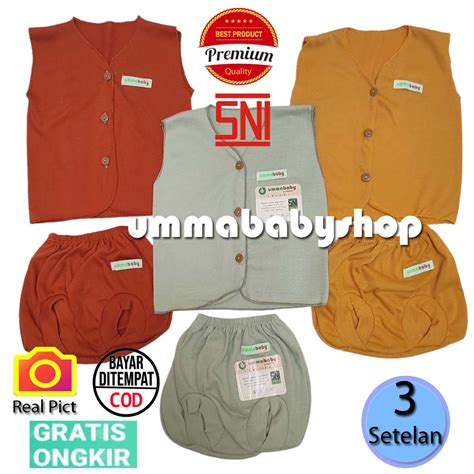 Jual Pcs Set Setelan Baju Bayi Baru Lahir Lengan Pendek Katun