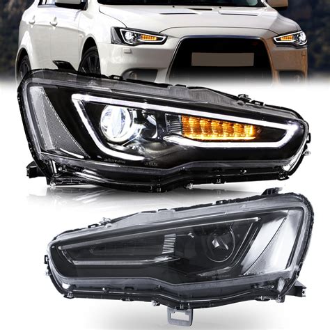 Buy VLAND LED Headlight Assembly Fit For Mitsubishi Lancer EVO X Sedan