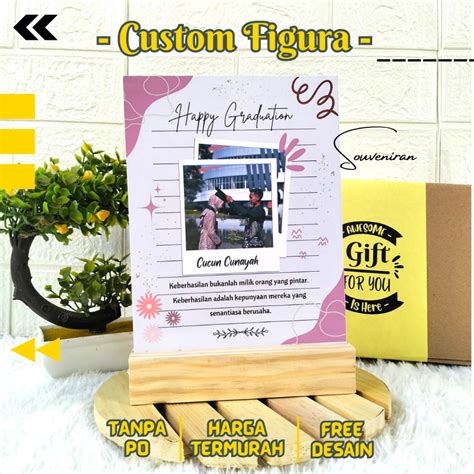 Jual Custom Figura Kado Hadiah Ulang Tahun Wedding Cetak Foto Figura