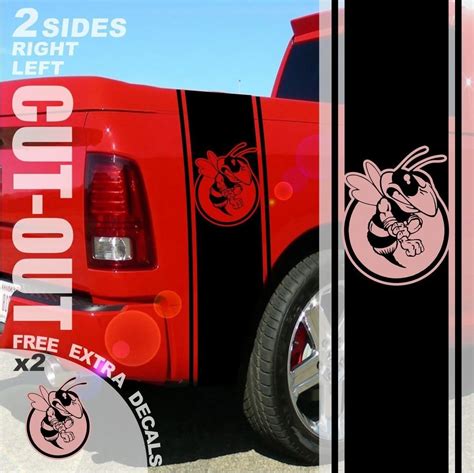 For 1500 2500 Truck Bed Side Stripe Rumble Bee Ram Dodge Vinyl Decal