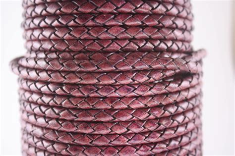 Mm Premium Genuine Leather Braided Leather Cord Braided Cord Etsy