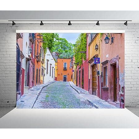 Amazon BELECO 7x5ft Fabric Mexico Town Street Backdrop Vintage