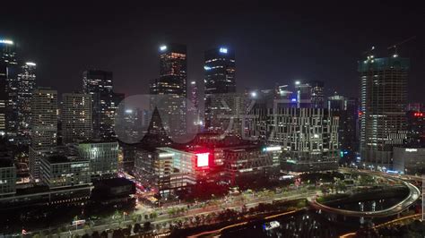 深圳南山区高新产业园夜景航拍3840x2160高清视频素材下载编号9432066实拍视频光厂vj师网