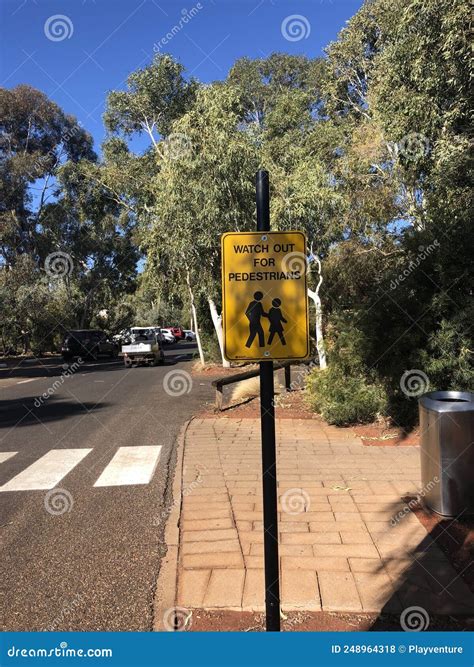 Watch Out for Pedestrians Sign Stock Photo - Image of animal, mountain ...