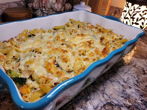 Summer Pasta Chicken Primavera Casserole In The Kitchen With Momma Mel