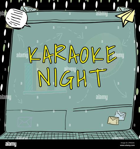 Conceptual display Karaoke Night, Concept meaning Entertainment singing ...