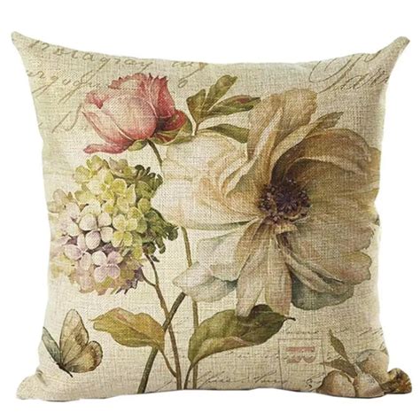 2018 Pillow Cases 45cmx45cm Vintage Flower Pattern Throw Pillow Case