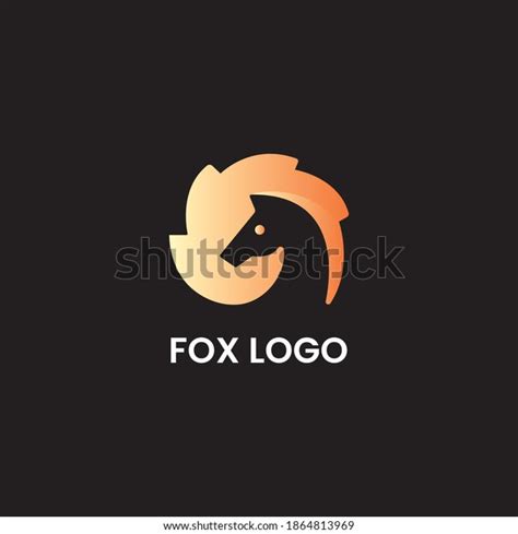 Creative Circle Fox Logo Vector Round Stock Vector Royalty Free