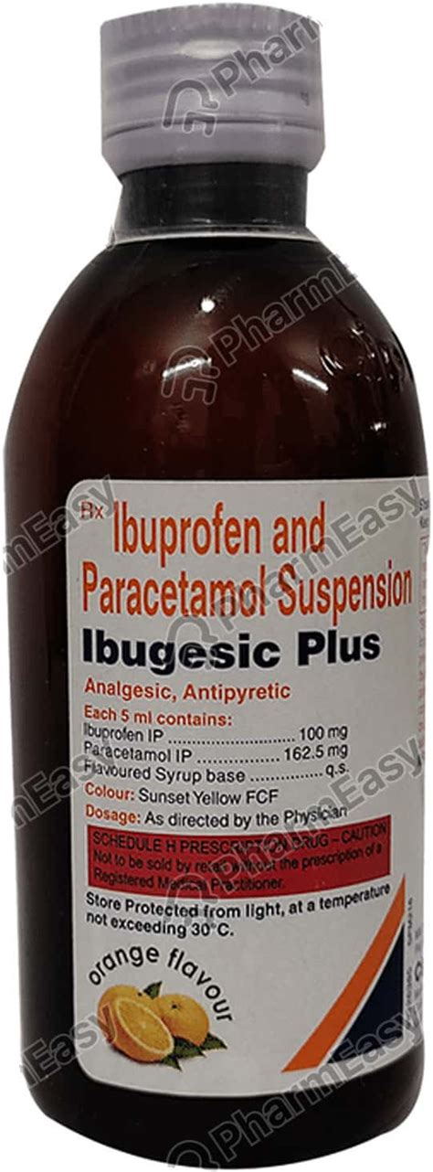 Ibugesic Plus Orange Flavour Bottle Of Ml Suspension Uses Side