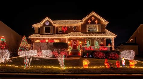 Premium AI Image | Christmas lights on a house