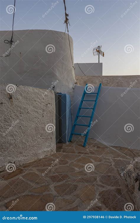 The Alleys of Chora, Greece Stock Photo - Image of village, islands ...