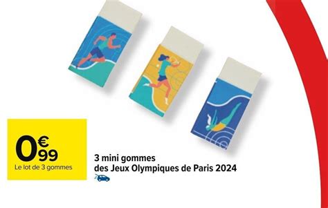 Promo Mini Gommes Des Jeux Olympiques De Paris Chez Carrefour