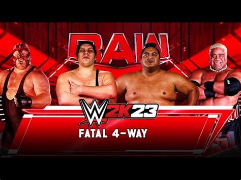 WWE 2K23 Vader VS Andre The Giant VS Yokozuna VS Rikishi Fatal 4