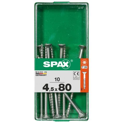 Spax Universalschrauben 4 5 X 80 Mm TX 20 10 Stk Holzschrauben