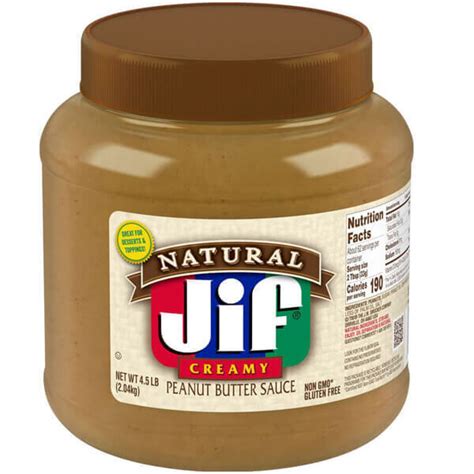 Jif Natural Creamy Peanut Butter Sauce Us Foods Chefstore