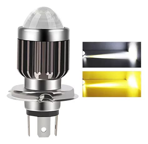 Focos Led Mini Lupa H4 Ba20d H6 Alta Baja Motocicleta Faros Meses Sin