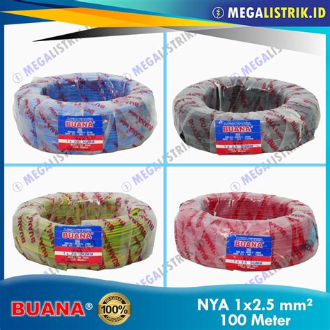 Jual BUANA KABEL NYA 2 5MM 100M KABEL LISTRIK KAWAT TEMBAGA