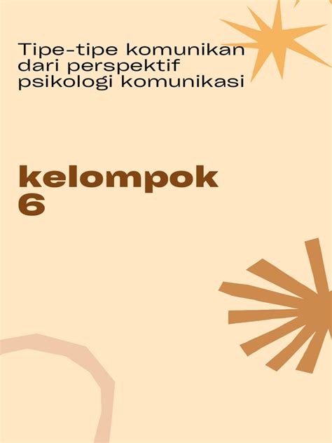 Tipe Tipe Komunikan Dari Perspektif Psikologi Komunikasi Pdf