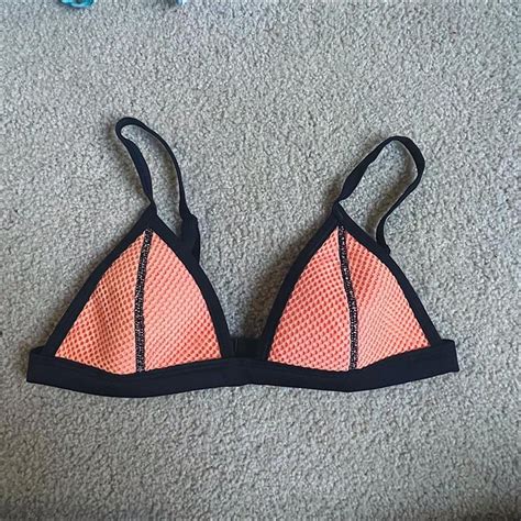 Orange Triangl Neoprene Bikini Top Great Condition Depop