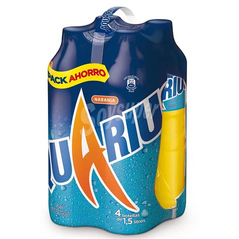 Aquarius Bebida isotónica de naranja Pack 4x1 5 litros