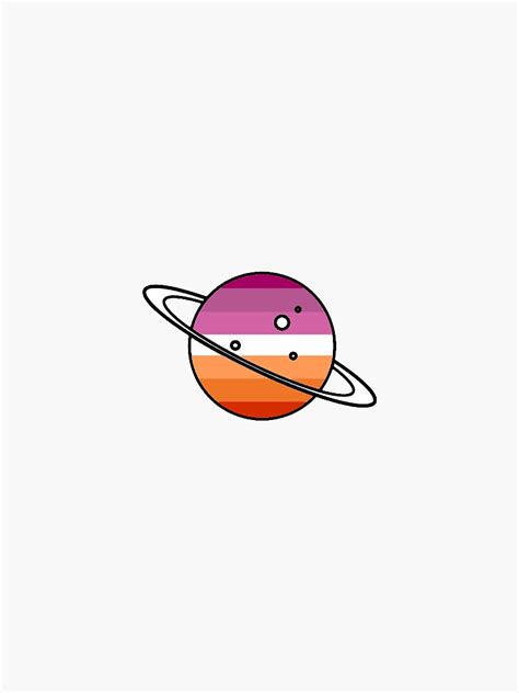 Orange Lesbian Planet Sticker For Sale By Campbellcamper Redbubble