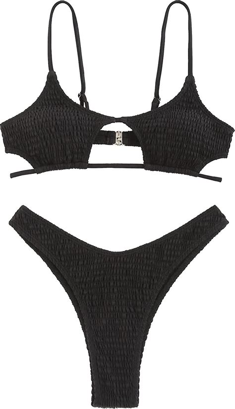 Vrouwen Sexy Cutout Bikini String Bikini Set Tie Terug Twee Delige Badpak Baden Fruugo NL