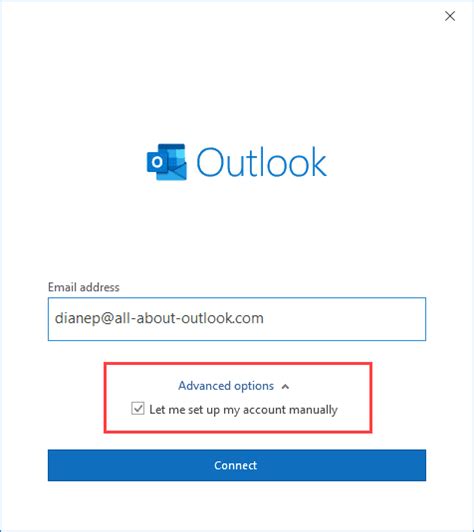 Manually Add An Account To Outlook