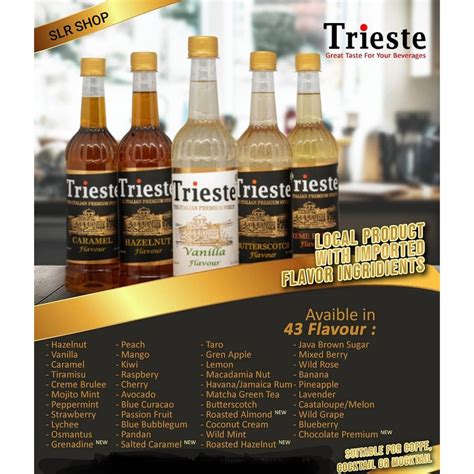 Jual Trieste Sirup 650ml All Variant Rasa Syrup Shopee Indonesia