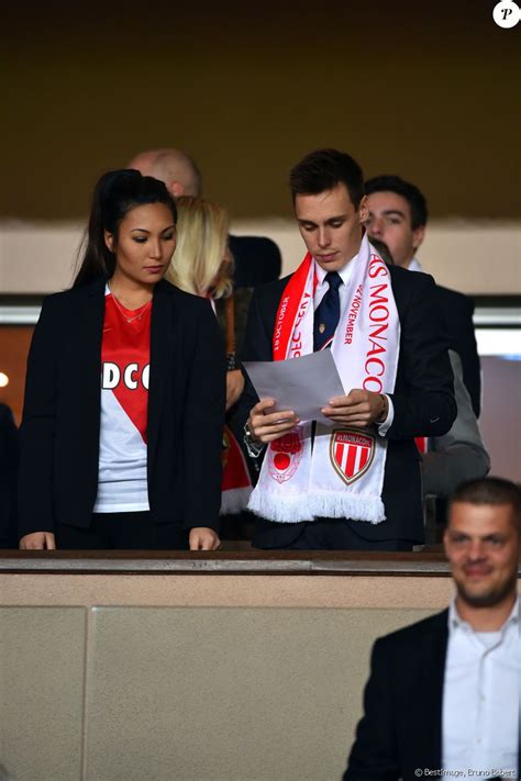 Louis Ducruet Et Sa Compagne Marie Au Stade Louis II Lors De La