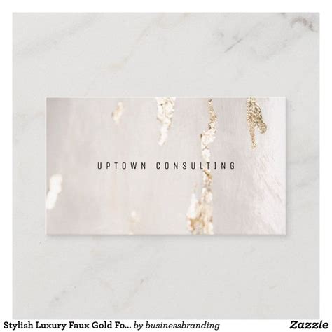 Classy Modern Gold Foil Business Card Zazzle Foil Business Cards